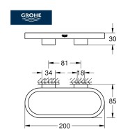 MEDIDAS TOALLERO ANILLA SELECTION GROHE